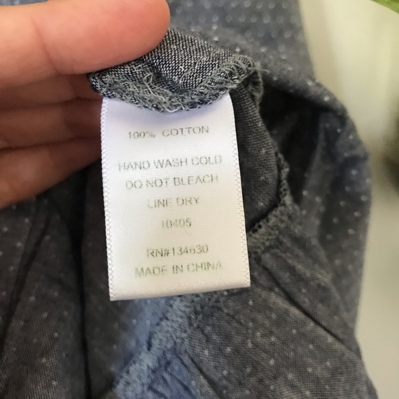 Anthropologie blue cotton tunic top - Picture 3 of 6